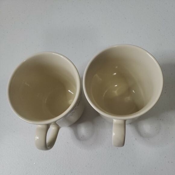 Corning Ware Corelle Needlepoint 3.5" Mug Cup Set Of 2 EUC Blue Red Floral - Picture 5 of 6